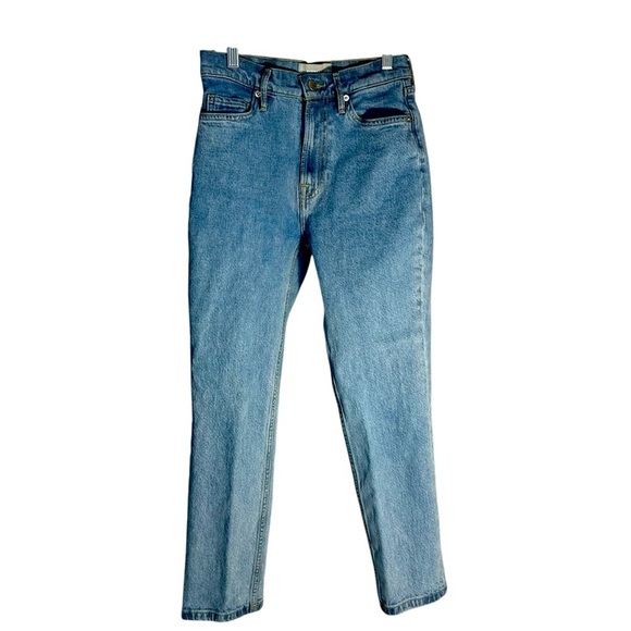 Everlane Med Wash High Waisted Cheeky Cropped Jeans Sz 24 - Picture 1 of 11